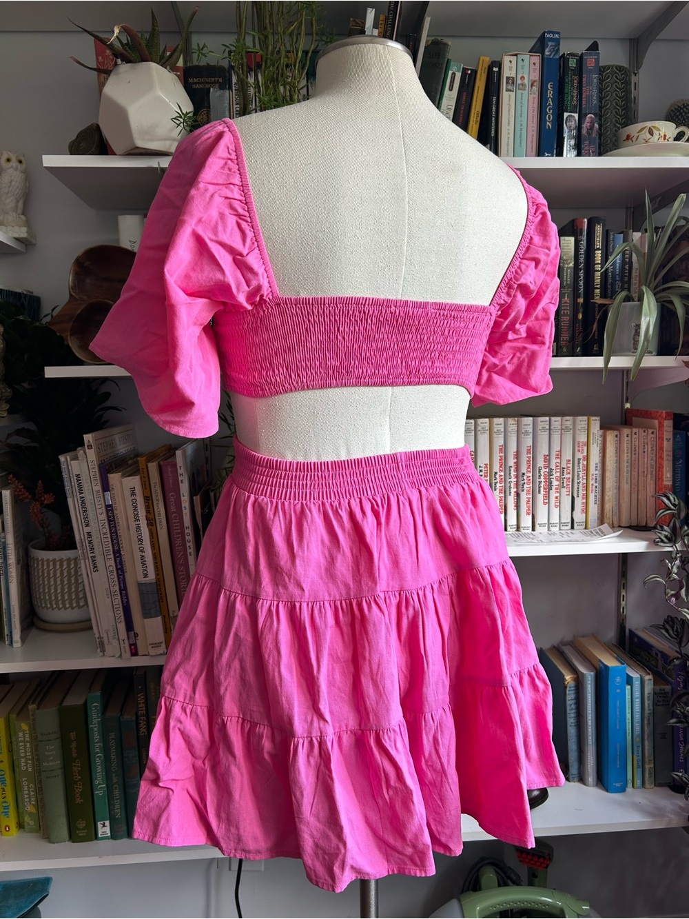 Shy Velvet Hot Pink Smocked Bandeau Top